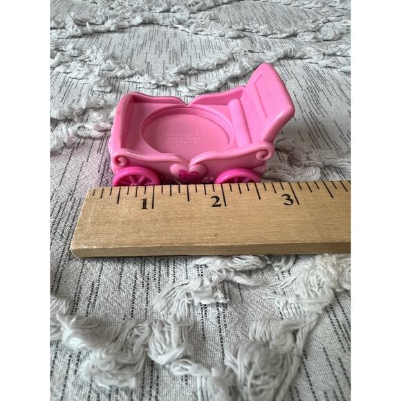 2007 McDonalds Hasbro My Little Pony Pink Plastic Carriage Stroller and Vanity - Picture 4 of 8